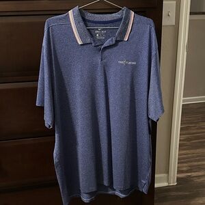 Nike Men's TPC “The Players” Polo Shirt in Blue with Orange Accents